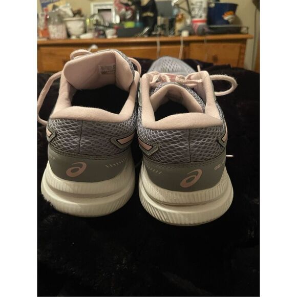 ASICS Women's Pink & Gray Lace-Up Gel Contend 7 Running Shoes Size 9.5 - Picture 12 of 15